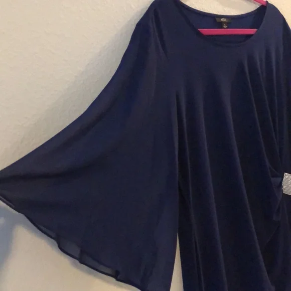 Blue MSK dress with rhinestone embellishment โฆ size 16. Worn once! - Picture 3 of 8